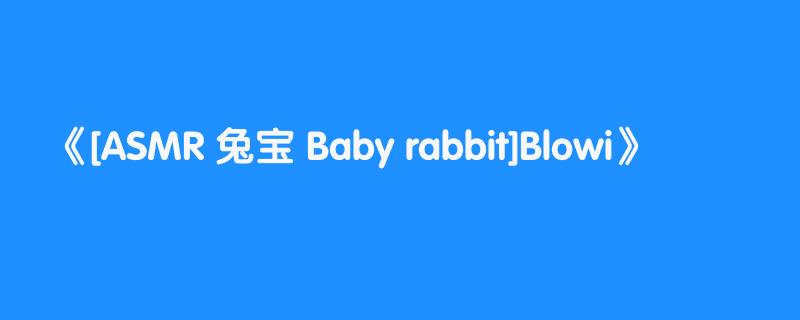 [ASMR 兔宝 Baby rabbit]Blowi